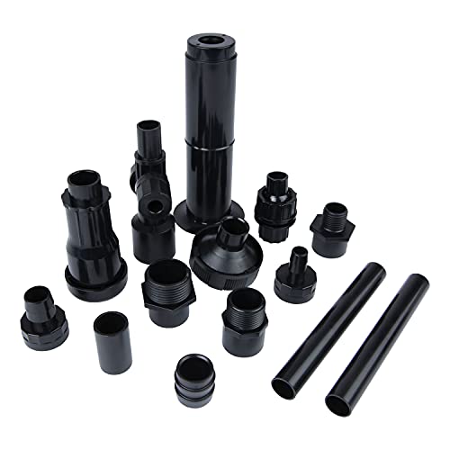 TetraPond fountain set enhances pond aesthetics at day and night.