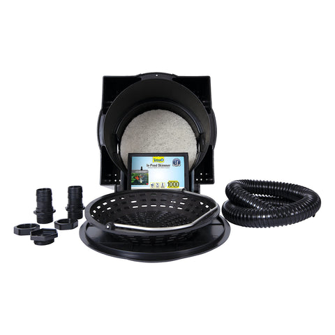 Tetra Pond Skimmer acts as a pre-filter protecting the pump