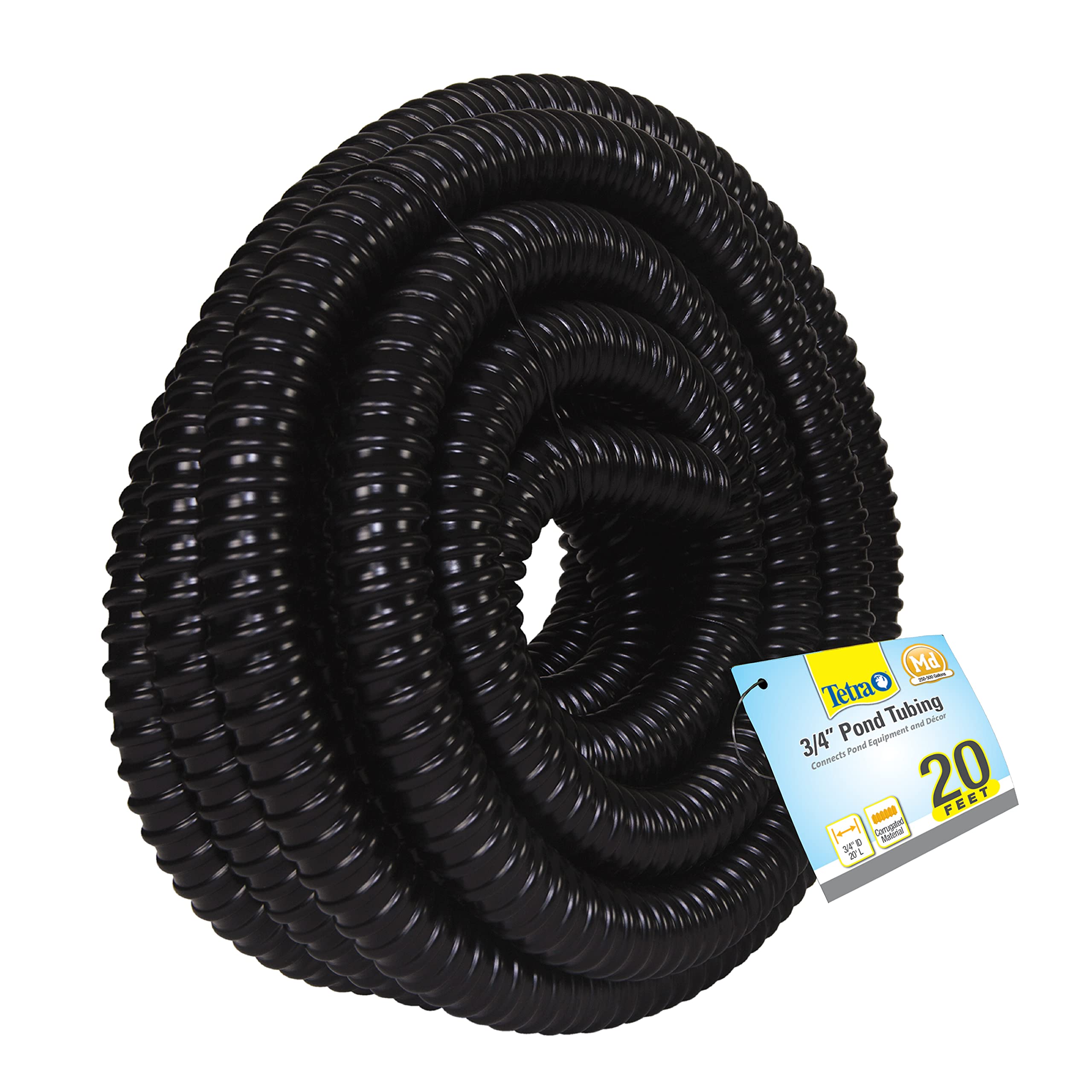 TetraPond tubing buried under landscaping to conceal lines.