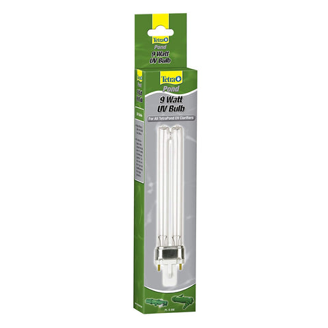 TetraPond GreenFree UV bulb close-up powering algae control for clearer pond water.