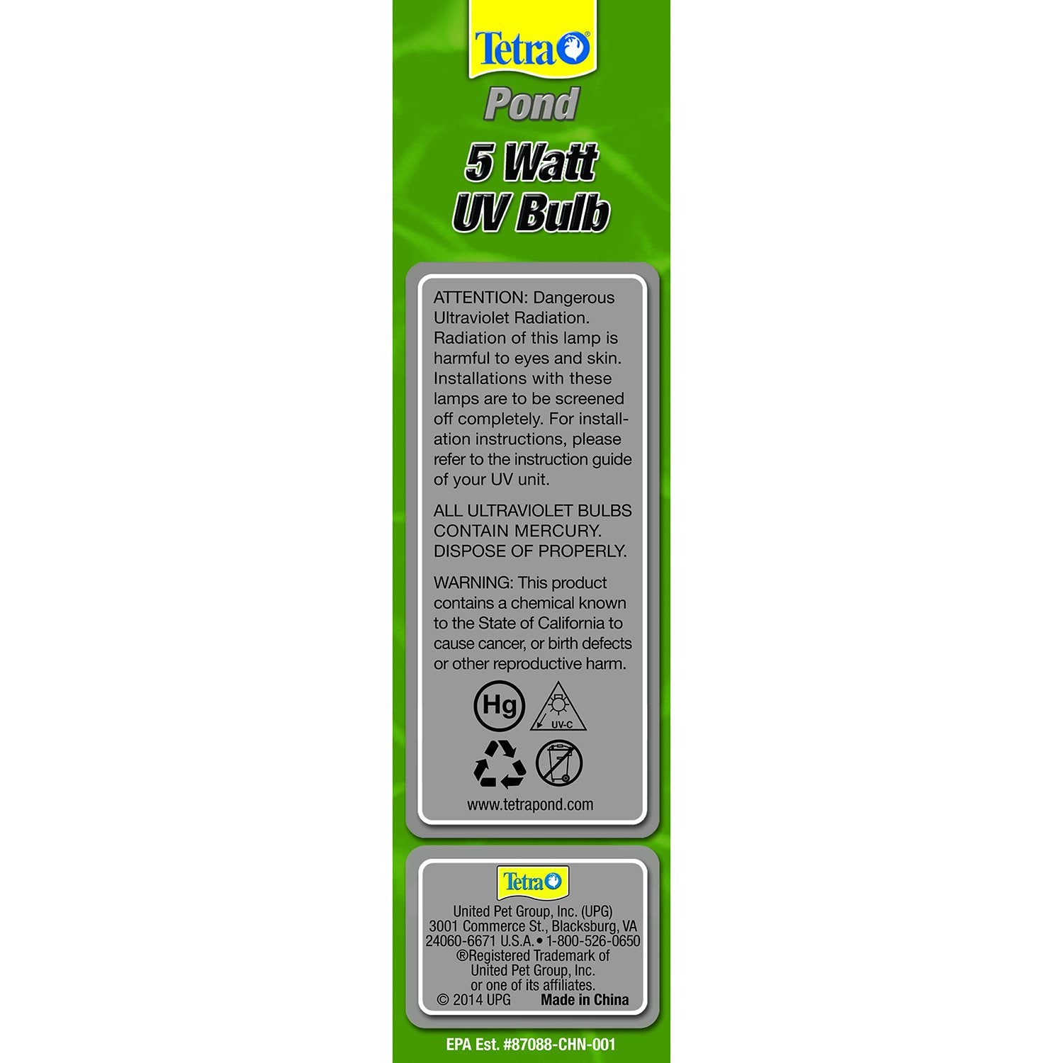 Replacement bulb for UV clarifier extending pond filter performance
