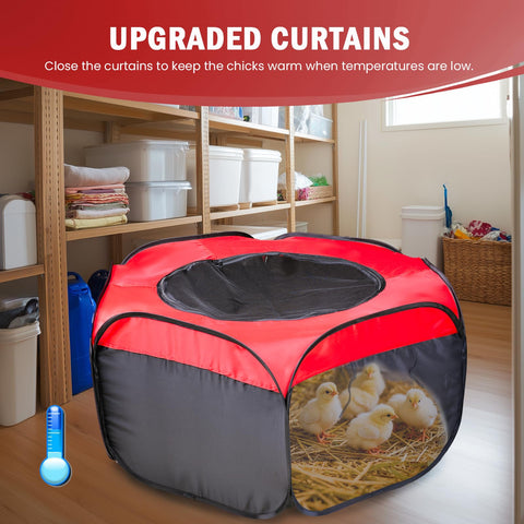 Tetuga Brooder Box escape-proof mesh keeps chicks safe while allowing airflow