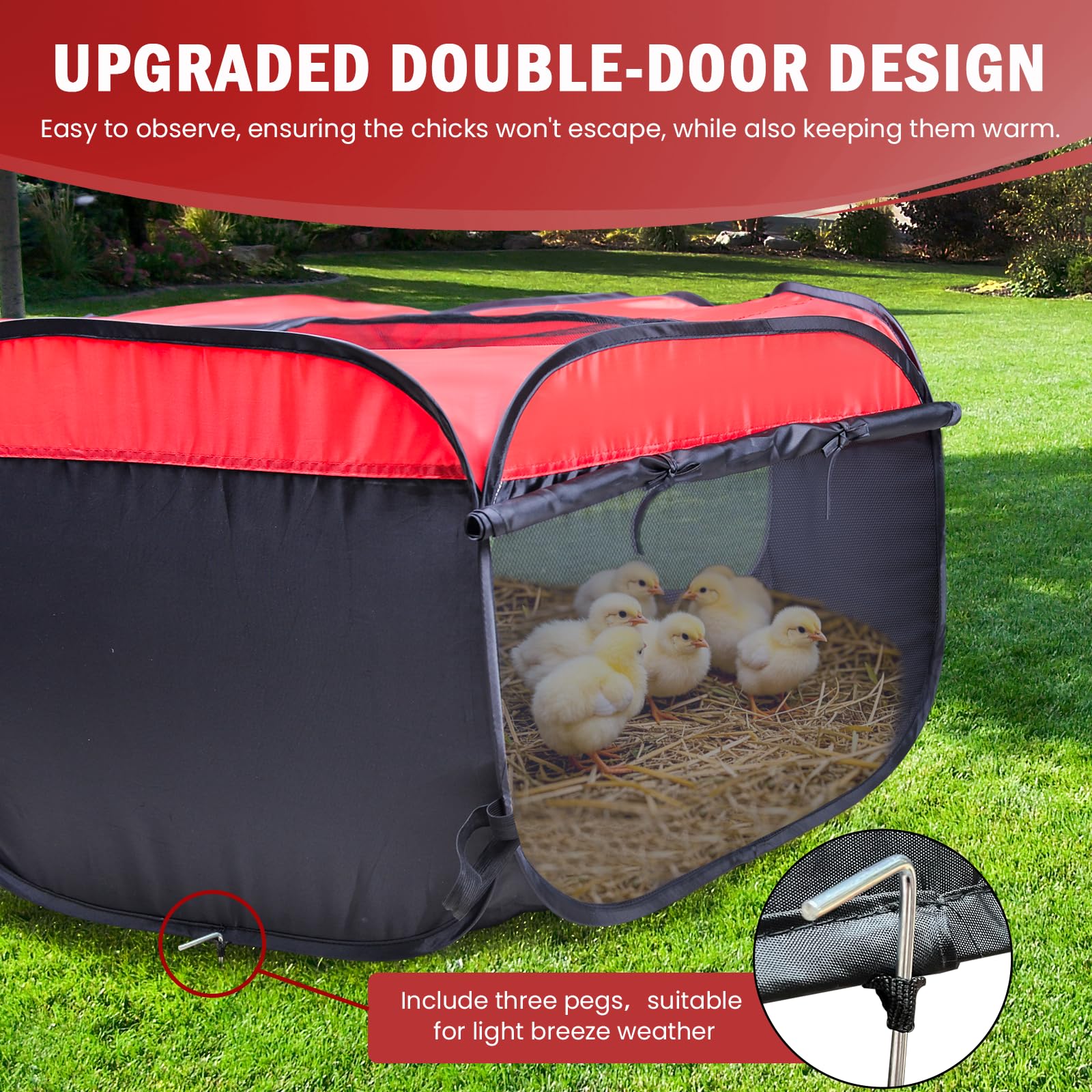 Tetuga Brooder Box pop-up folding frame for quick setup and storage