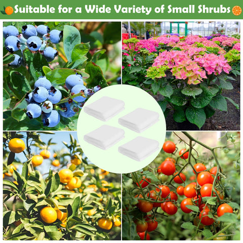 Tetutor netting fits berries, tomatoes, trees, and potted plants in home gardens.