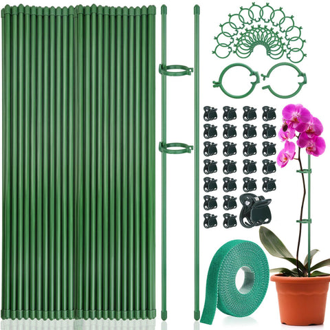 Tetutor plant stakes 16-inch kit, sturdy fiberglass for indoor and outdoor support.