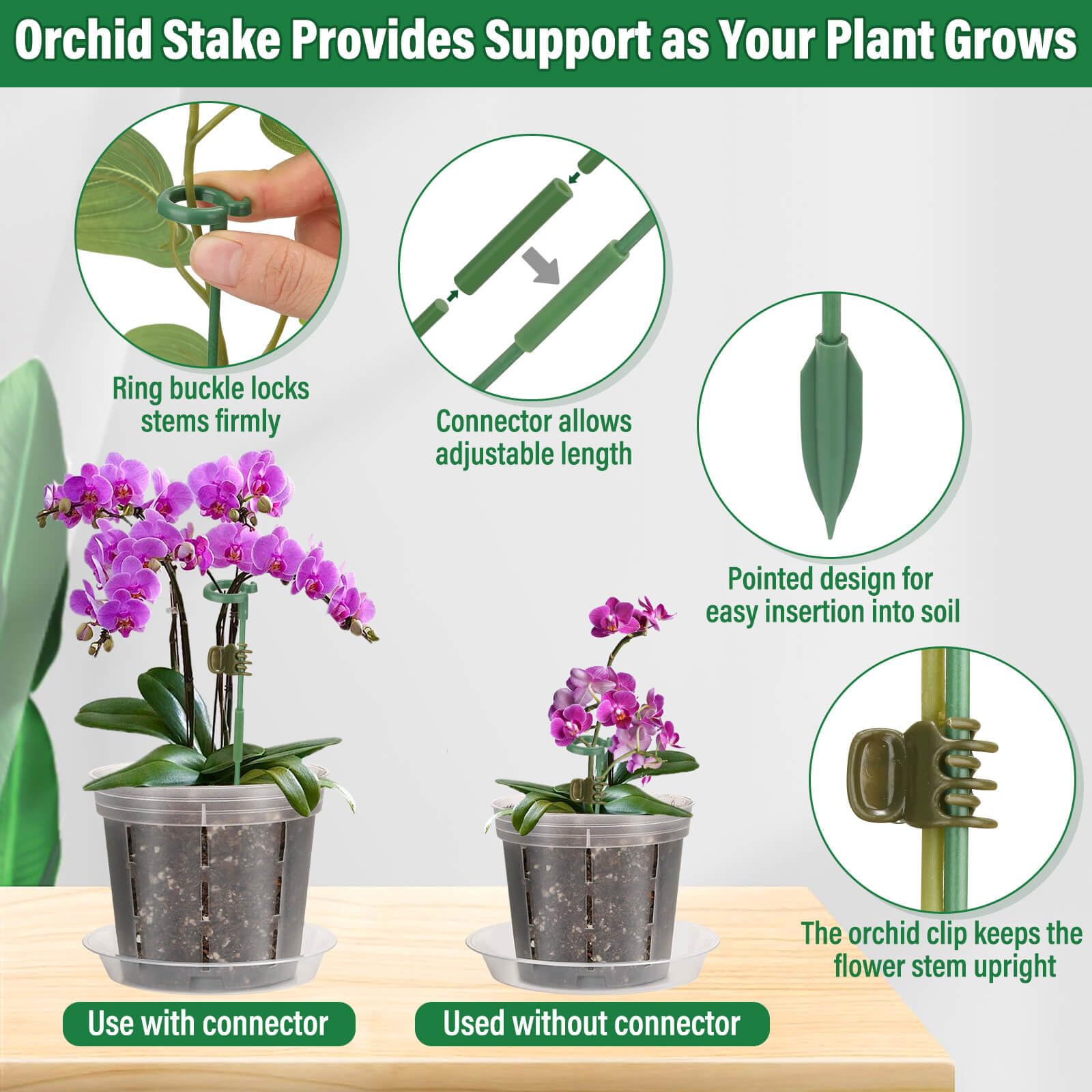Clear Tetutor orchid pots in use showing visibility of roots