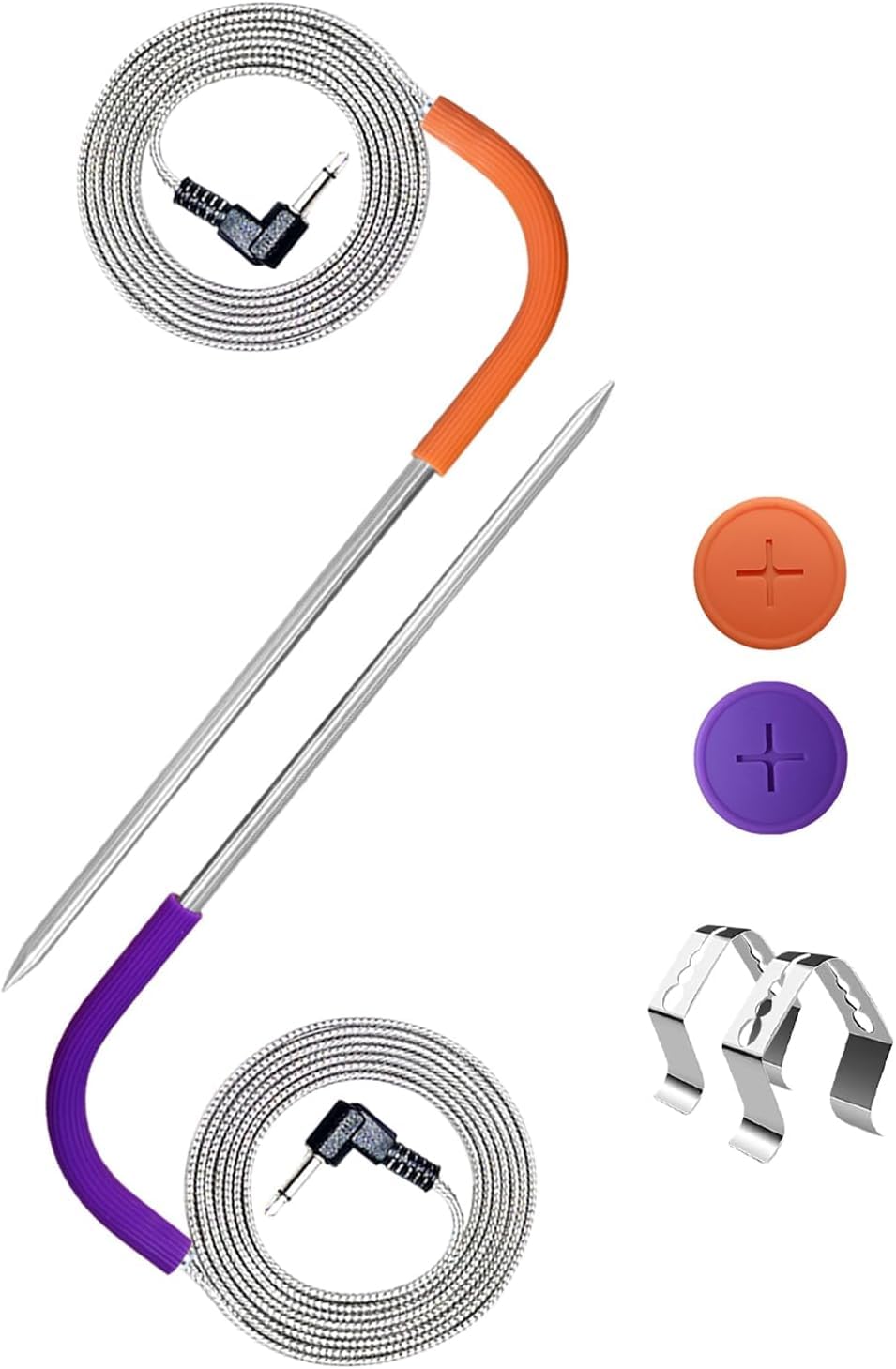 TEWEAE upgraded two-pack meat probe with Pit Boss 3-5mm plug for accurate temps.