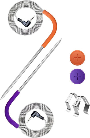 TEWEAE upgraded two-pack meat probe with Pit Boss 3-5mm plug for accurate temps.
