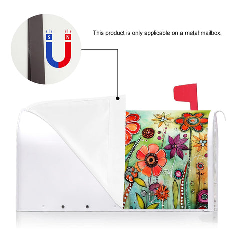 Texupday mailbox cover close-up print shows vivid colors and heat transfer detail
