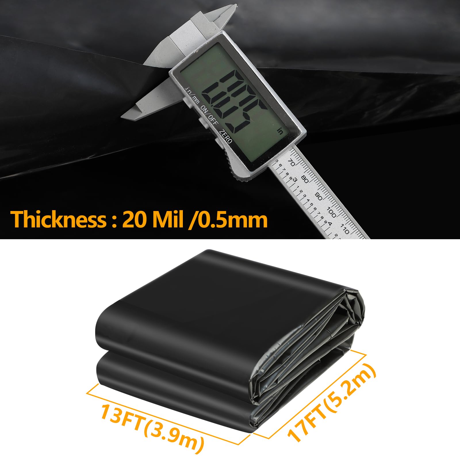 Tezhile pond liner 20 mil thickness resists punctures near rocks