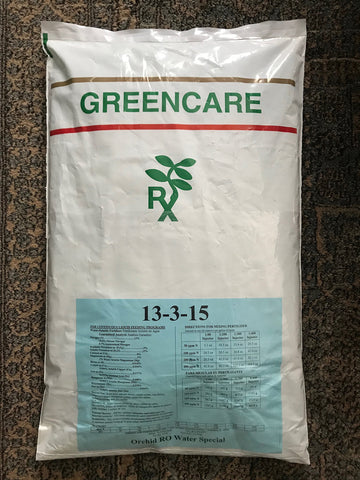 Tezula Plants Greencare 13-3-15 label highlights balanced nutrients