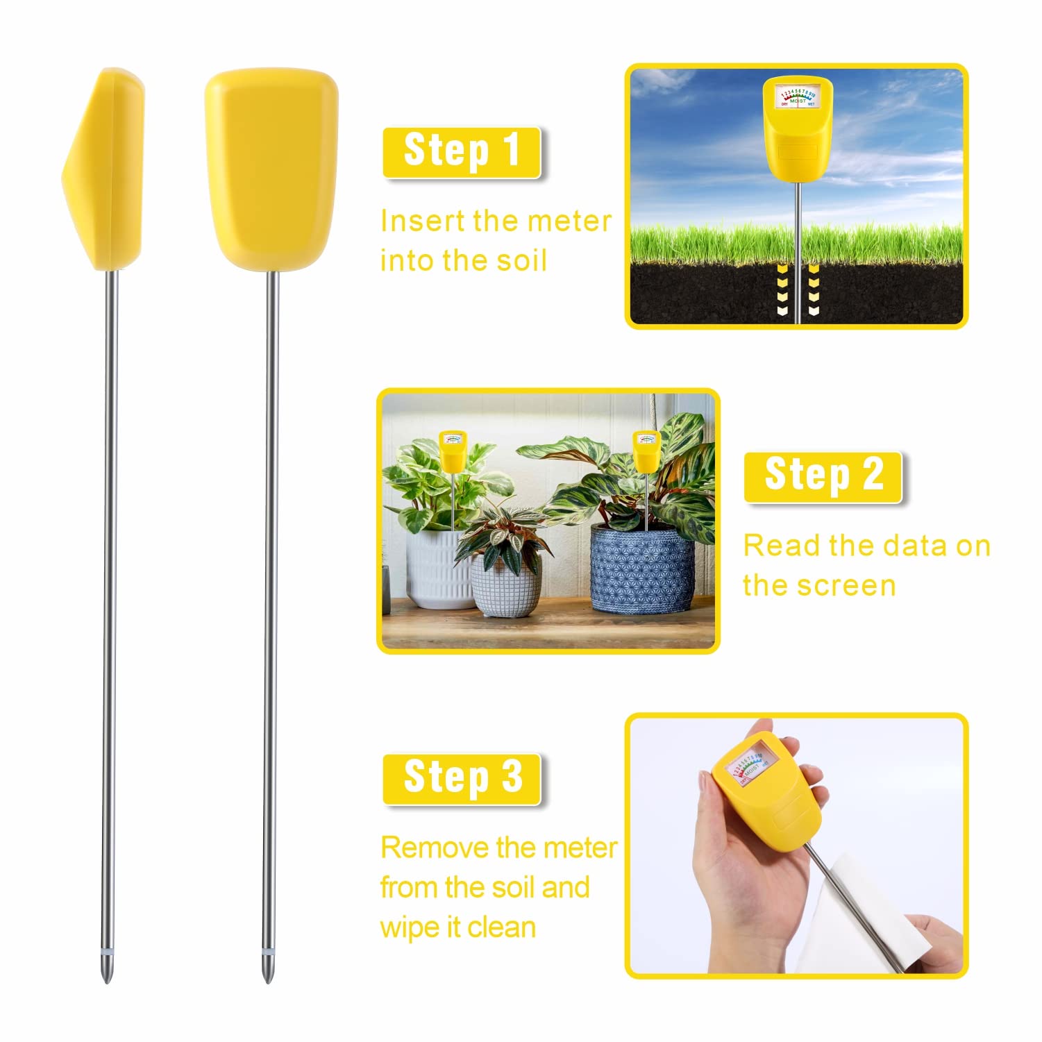 TFTEK single probe design minimizes root disturbance during checks