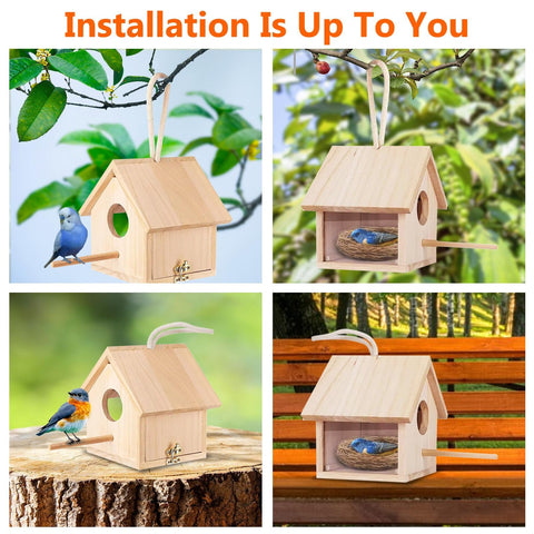 Tfwadmx birdhouse easy-hang garden showcases simple mounting for outdoor spaces