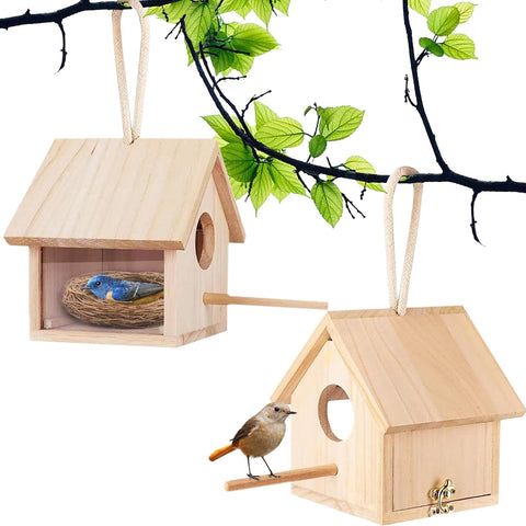 Tfwadmx birdhouse outdoor-patio-decor adds rustic charm to gardens and balconies