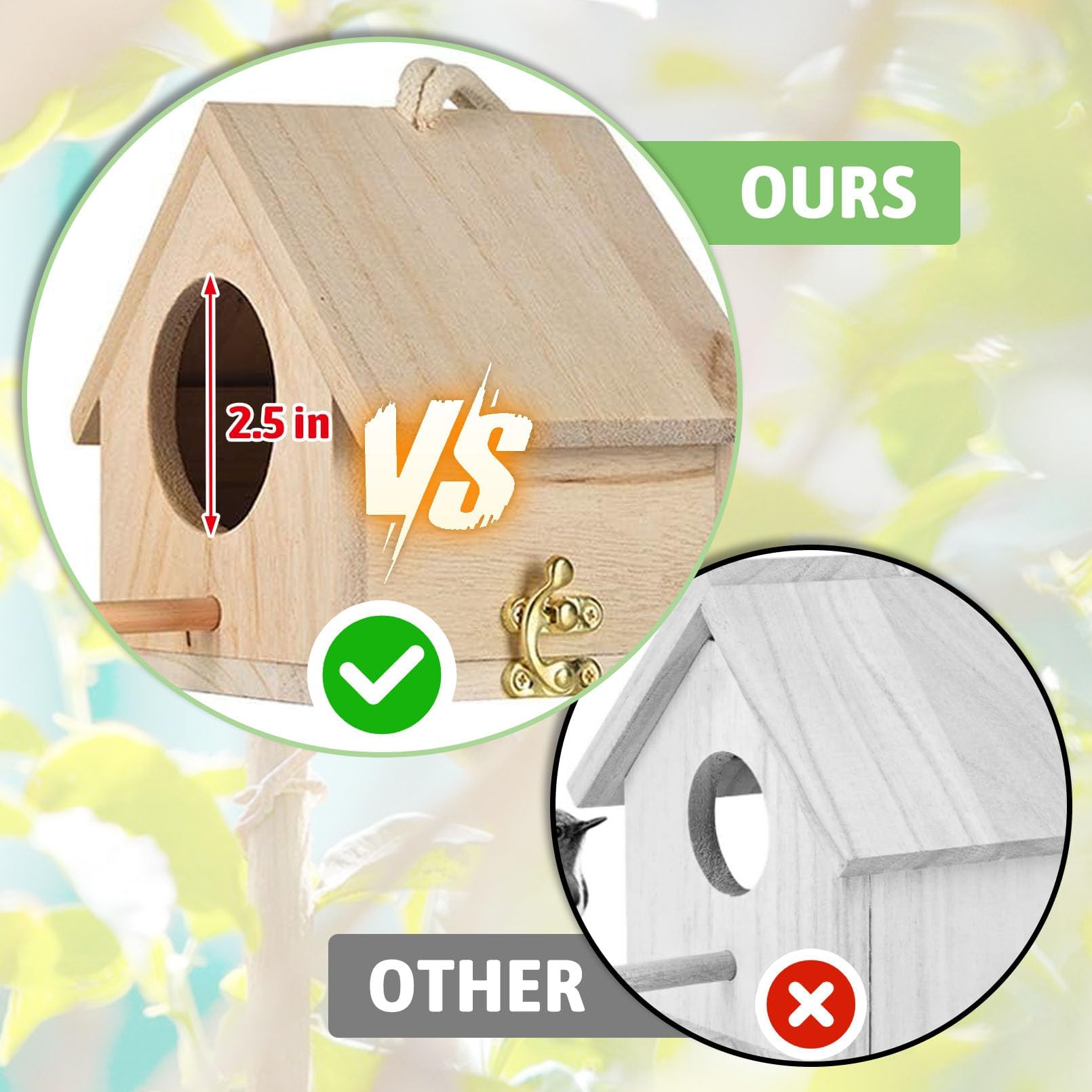 Tfwadmx unfinished wood aviary base invites creative decorating and crafts.