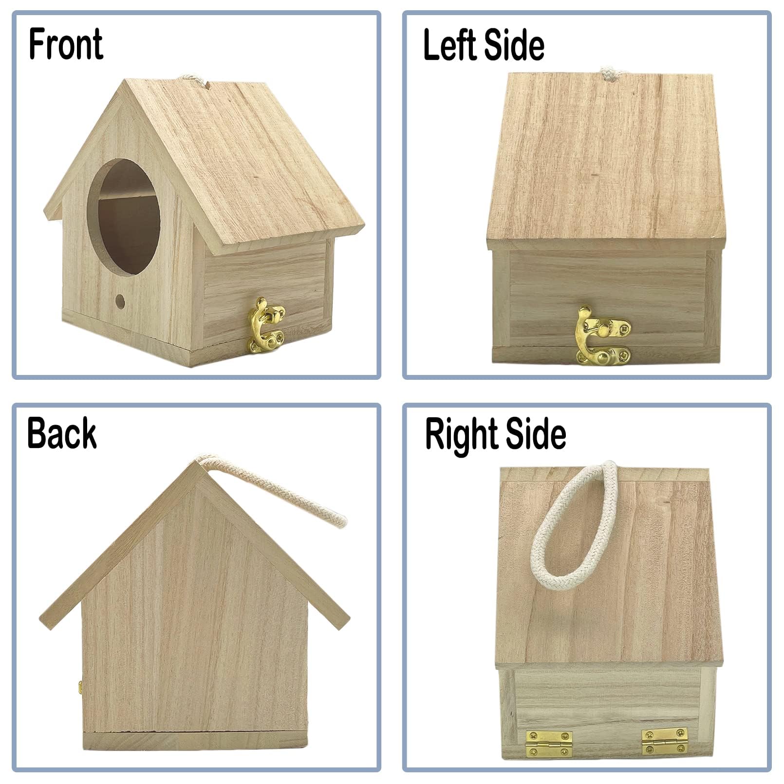 Tfwadmx wooden bird feeder decorative side panel; durable exterior for outdoors.