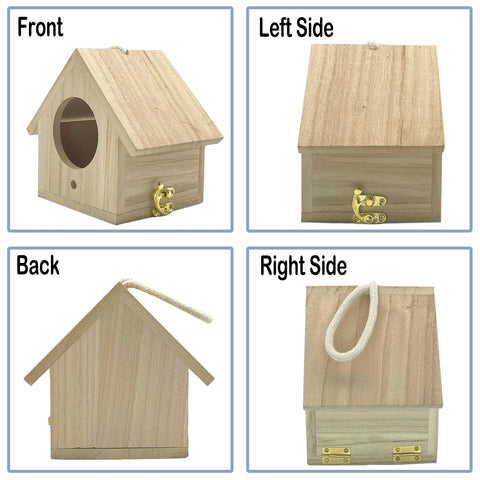 Tfwadmx wooden bird feeder decorative side panel; durable exterior for outdoors.
