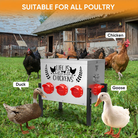 TGEYD 50LB feeder no-waste design minimizes waste while feeding.