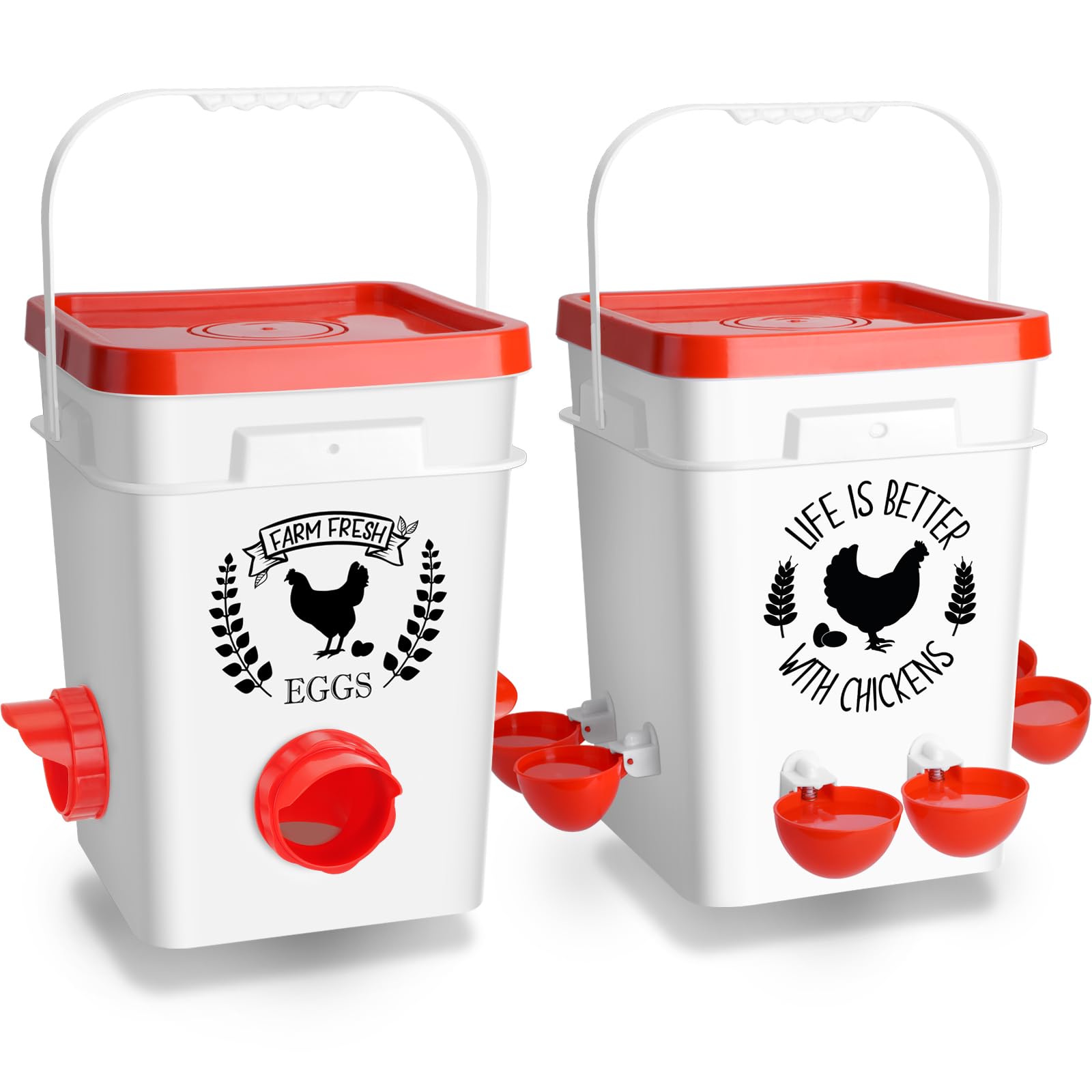 Tgeyd 5Gal chicken feeder and waterer set, rainproof and low-maintenance for busy farms.