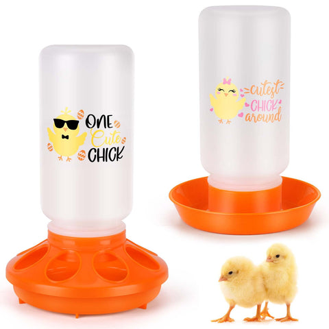TGEYD chick feeder 1L assembly with 8 ports for efficient feeding.