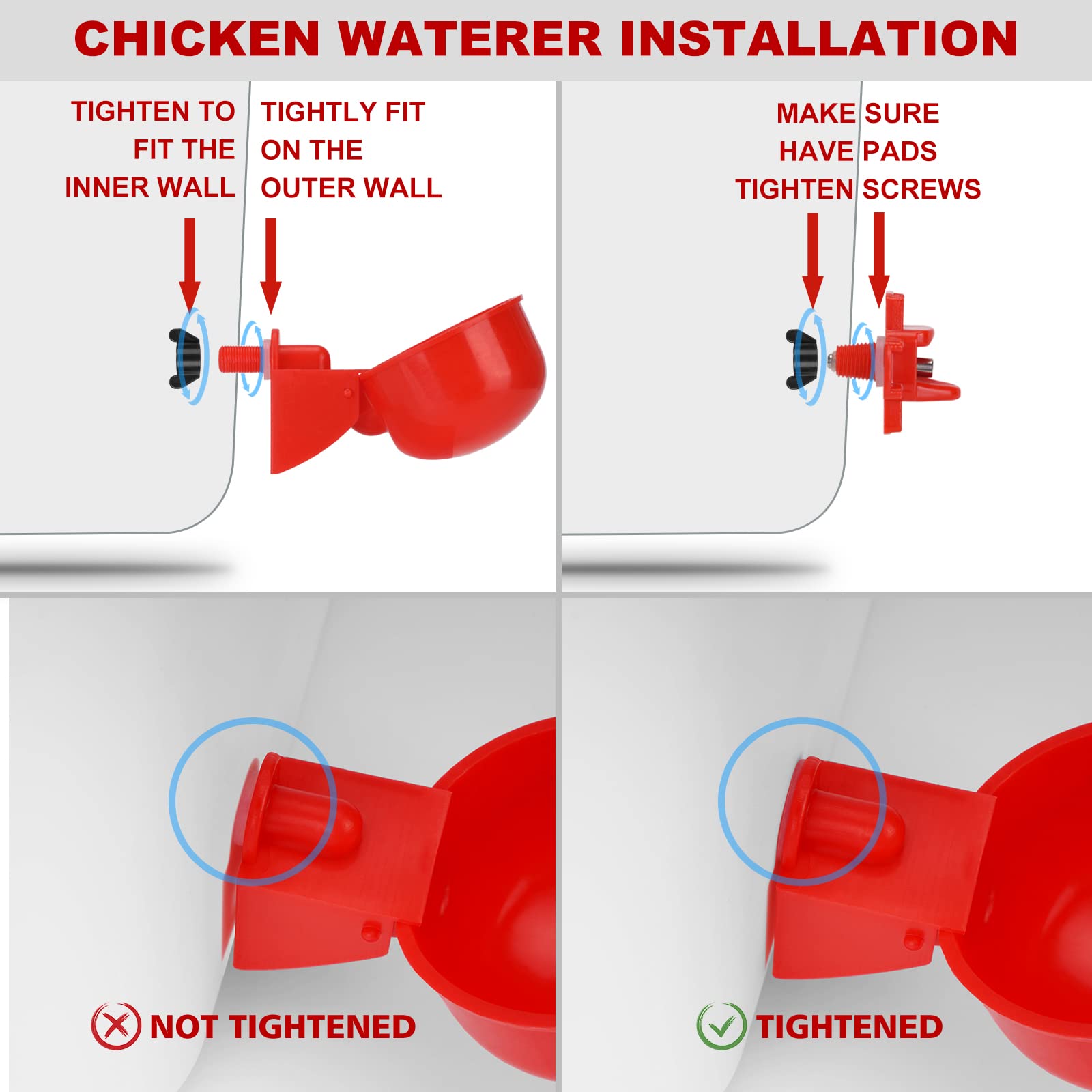Tgeyd coop mounting options: hook, bracket, or wall setup.