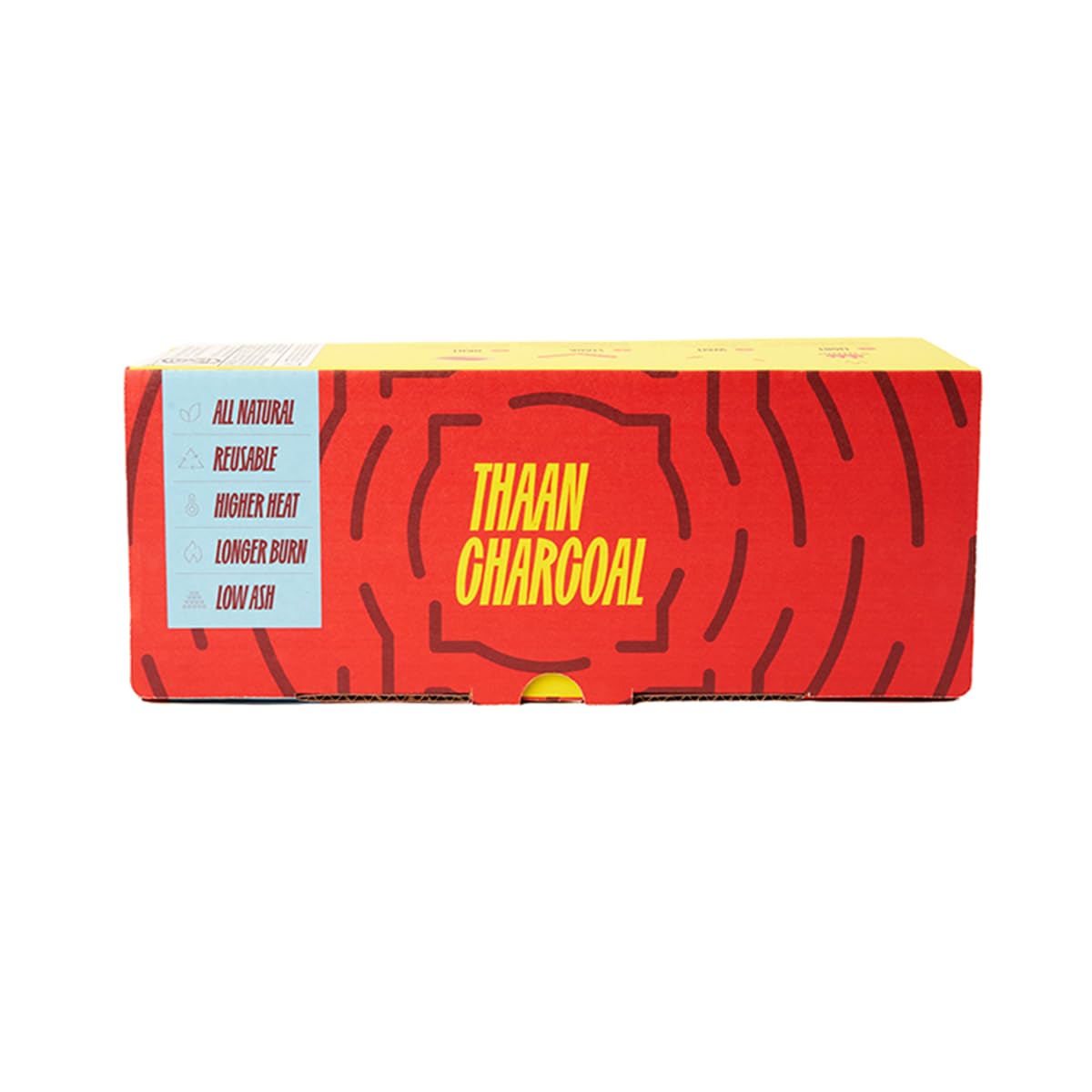 Thaan Charcoal packaging exterior showcasing brand quality for grilling enthusiasts