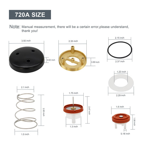 Thaekuns 720A pvb parts closeup shows seals and o-rings to prevent leaks