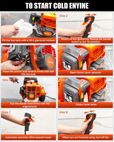 Thalorus 550 CFM and 230 MPH power tackles wet leaves and heavy debris.