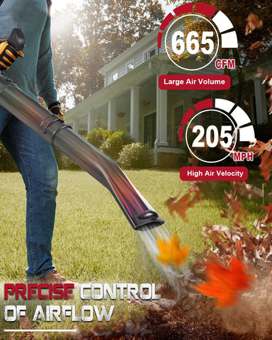 Thalorus 665 CFM airflow clears leaves across large areas