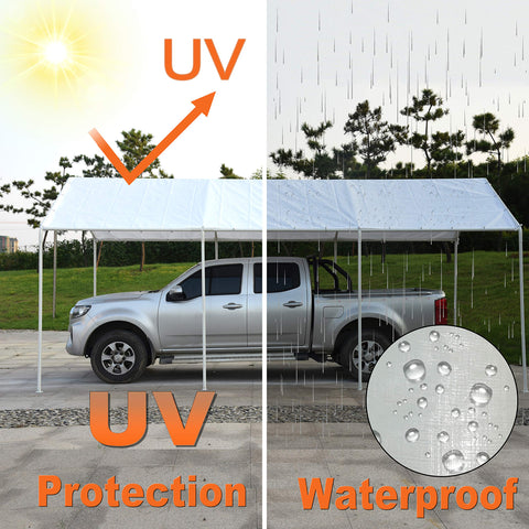 Thanaddo carport cover 40 grommets closeup secures with versatile tie-downs.