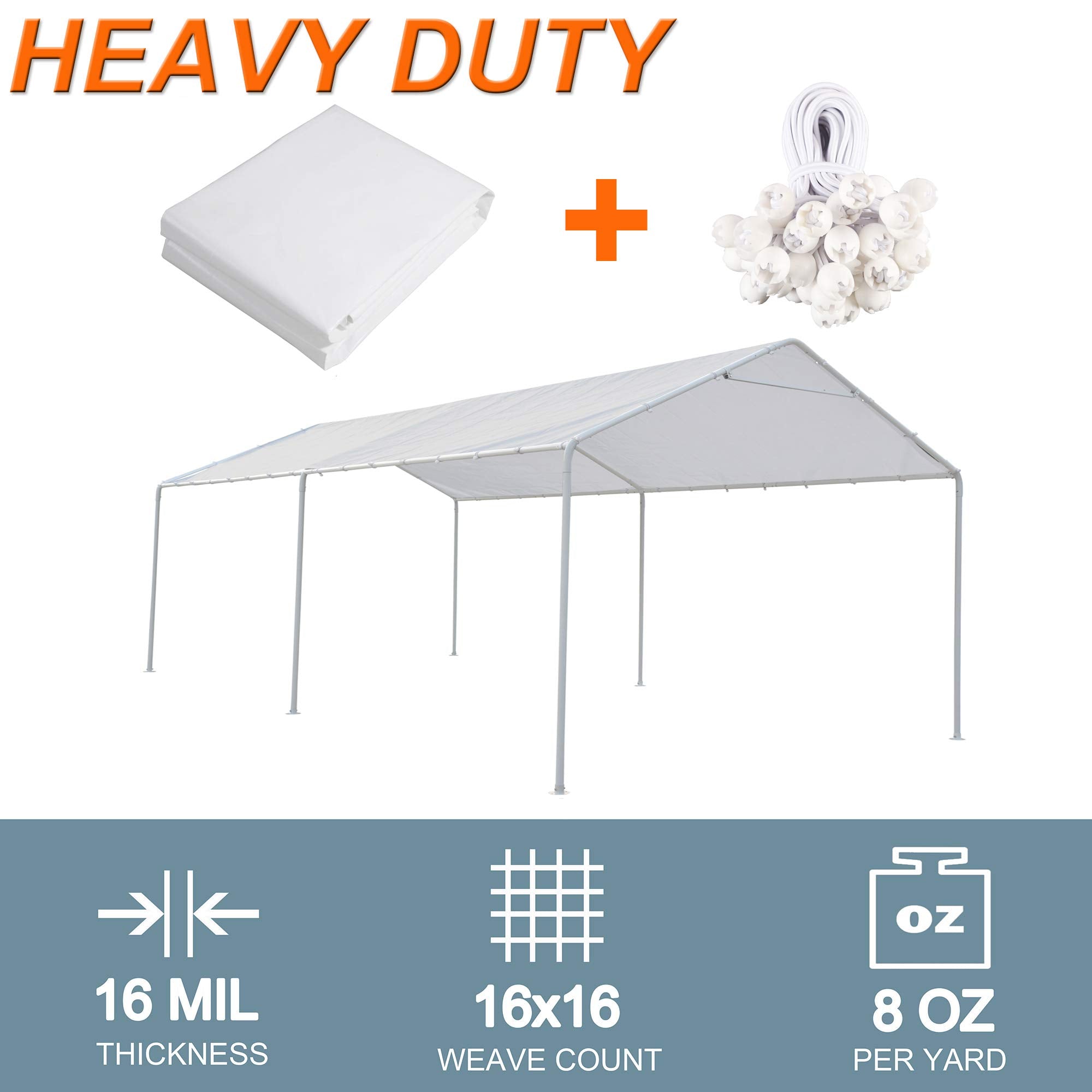 Thanaddo 44-ball bungee cords pack enables quick, tool-free setup.