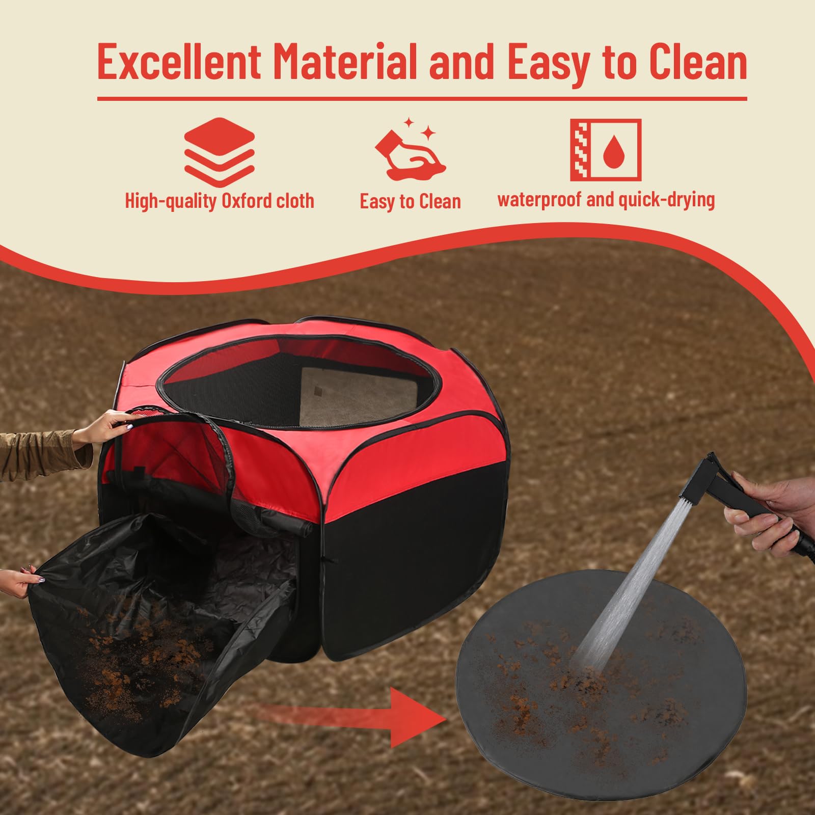 TharroCotte chick brooder pen ground stakes stabilize outdoors.