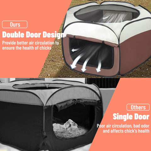 TharroCotte feeder and waterer keeps chicks hydrated and fed with ease
