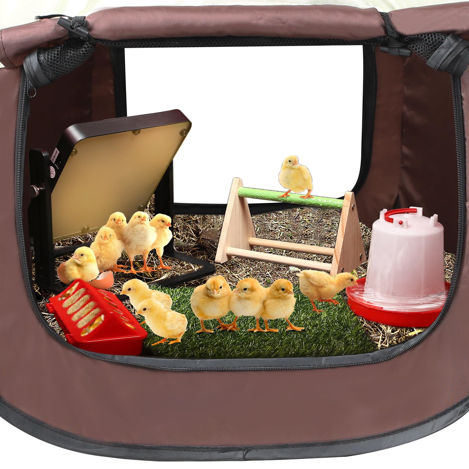 TharroCotte folded storage demonstrates compact, portable chick starter kit