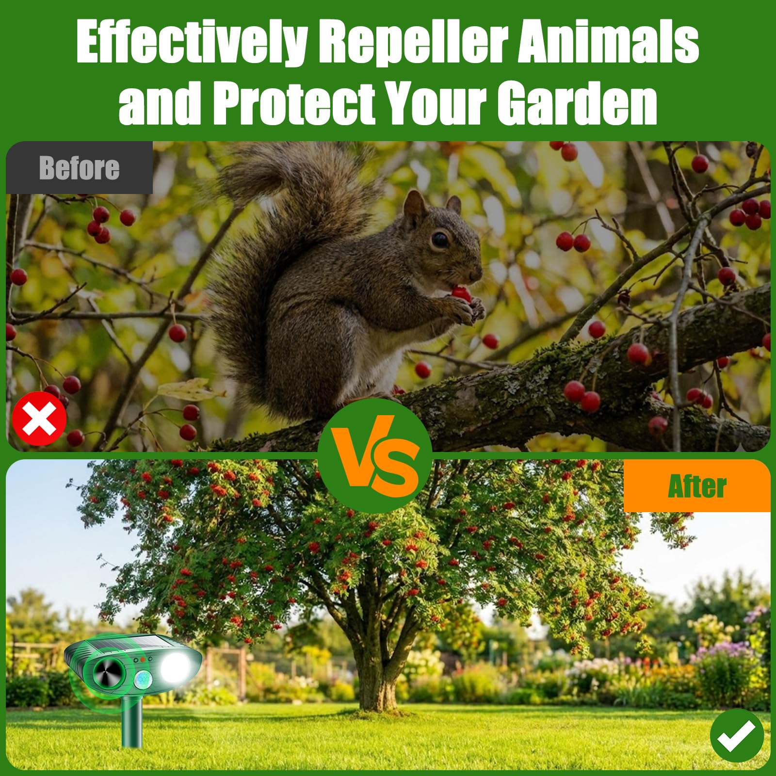 Thcritter 2026 IP66 waterproof outdoor deterrent for all weather