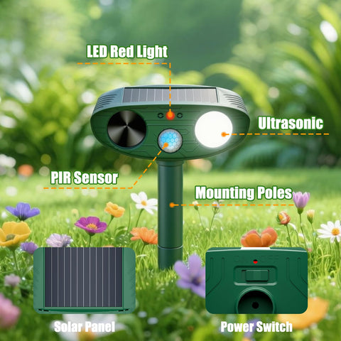 Thcritter 2026 LED flash light deters wildlife with bright cues