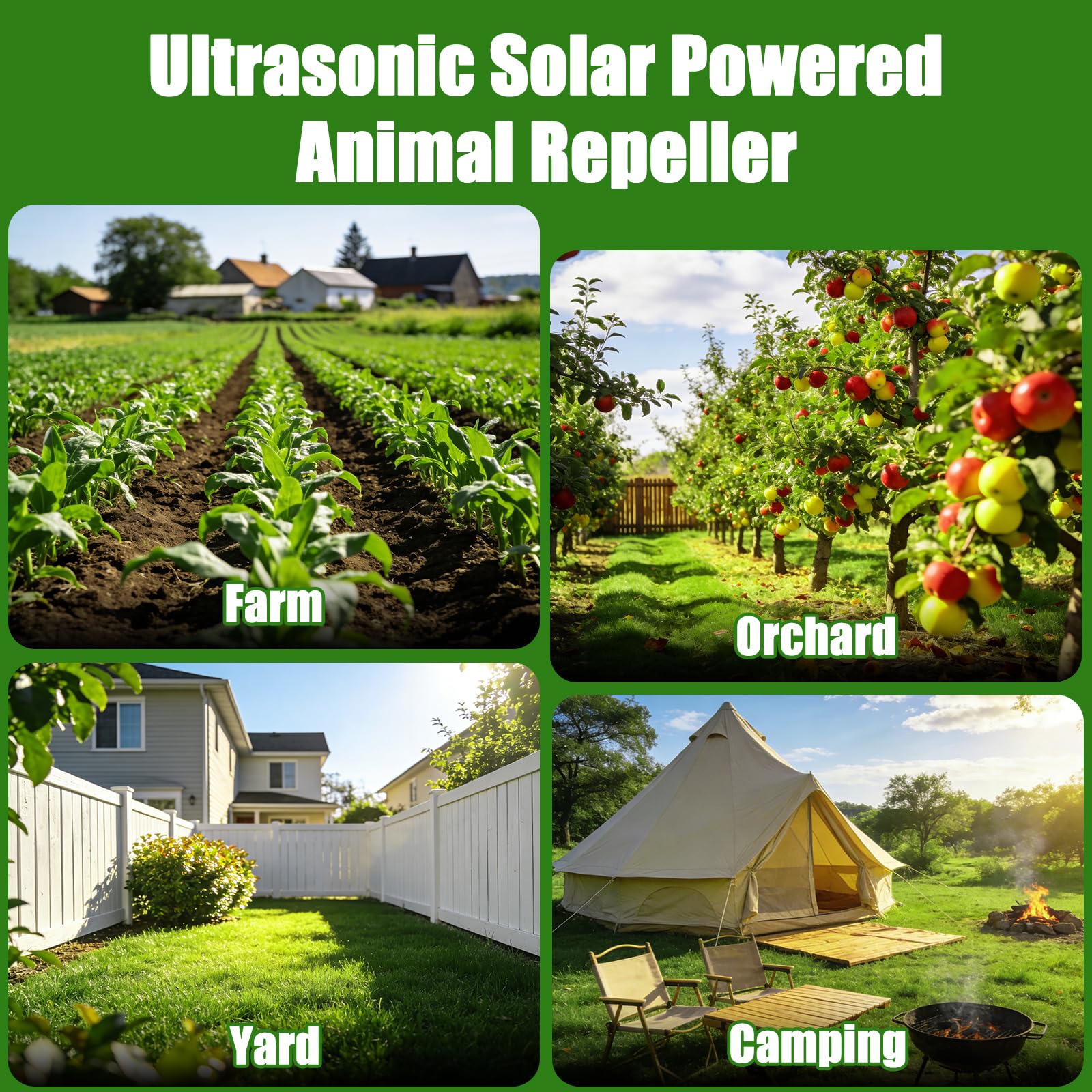 Thcritter versatile installation on fences, walls, or ground for flexible placement.