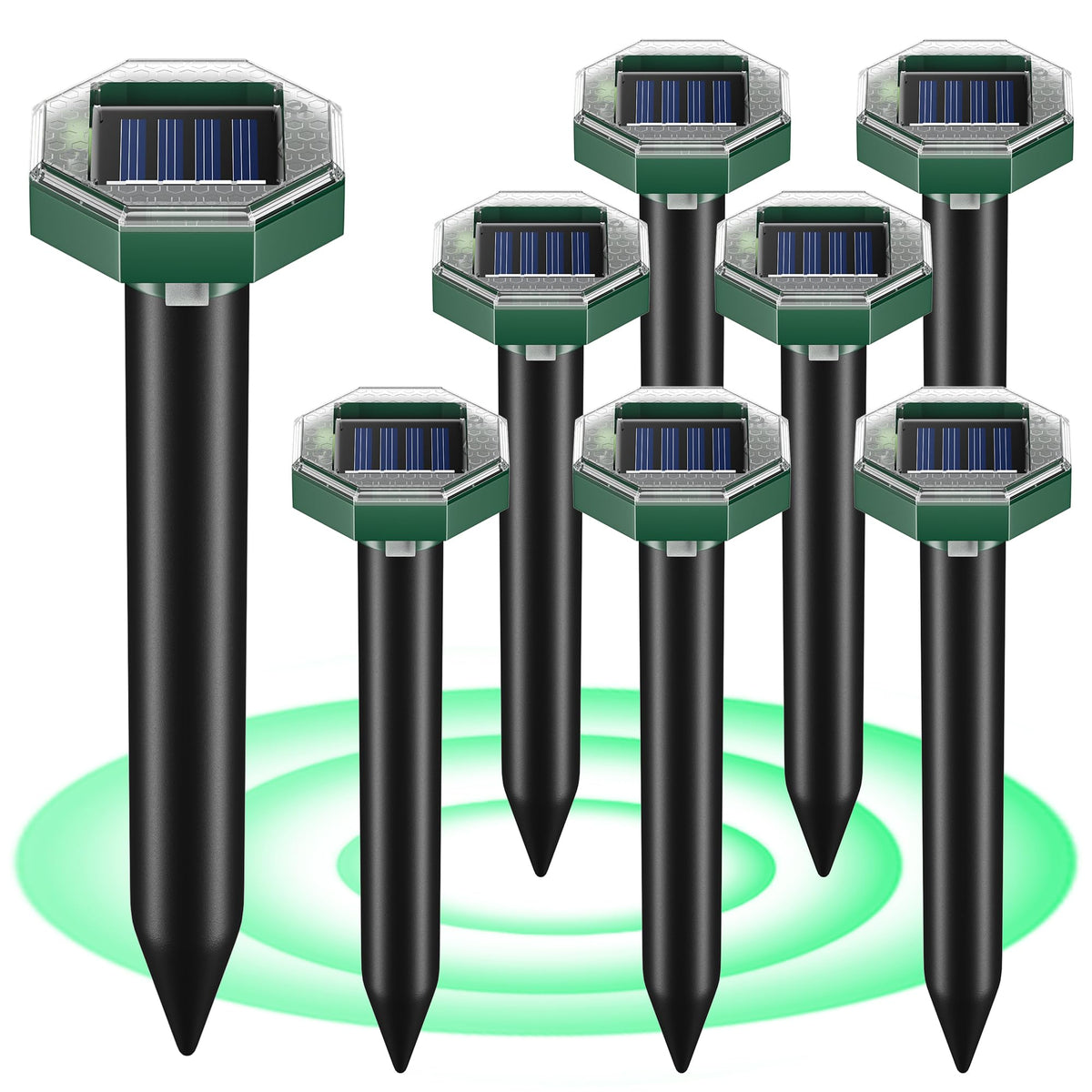 Thcritter solar repellent panel powering automatic yard protection in sunlight