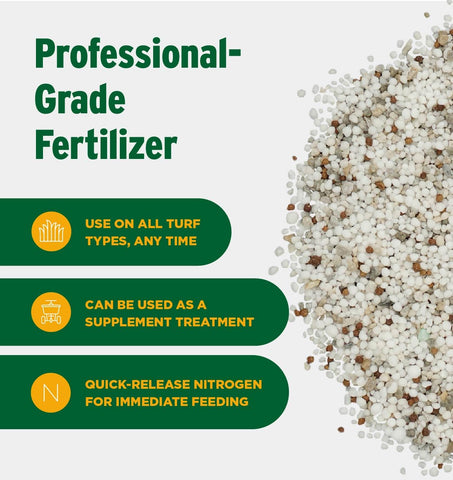 The Andersons DGL short-release nitrogen provides immediate lawn feeding.