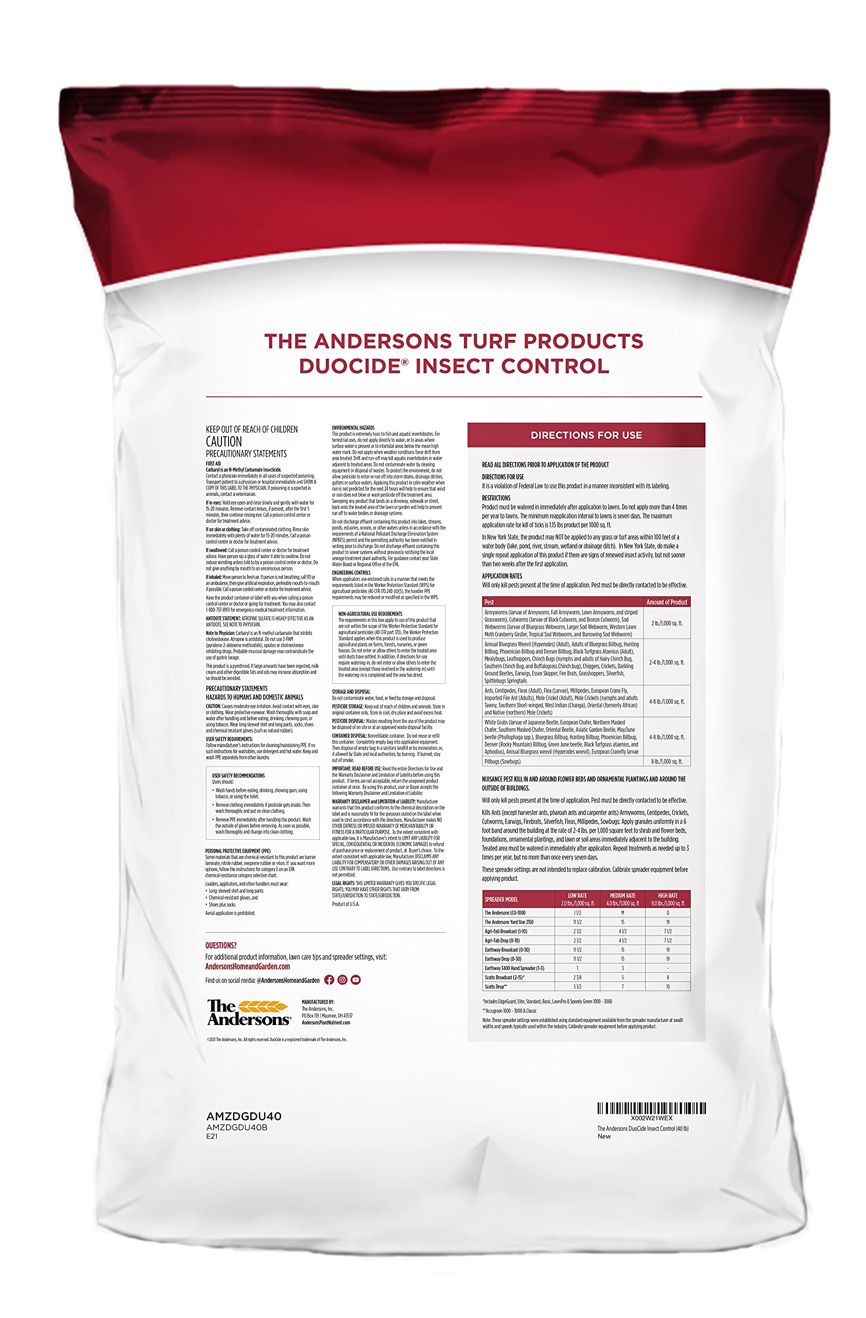 The Andersons DuoCide covers up to 20,000 sq ft per bag.