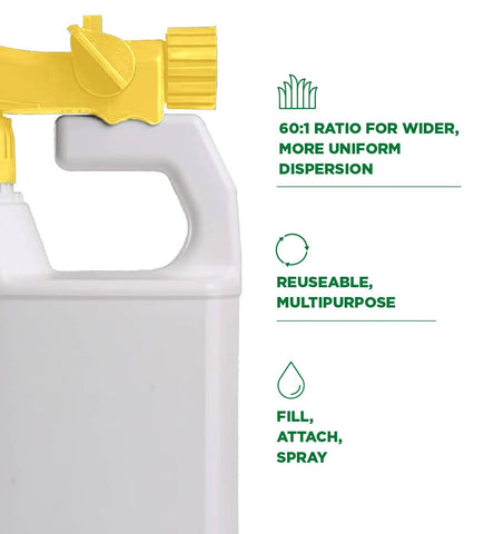 The Andersons K1 spray head with 60:1 ratio delivers wide, uniform coverage.