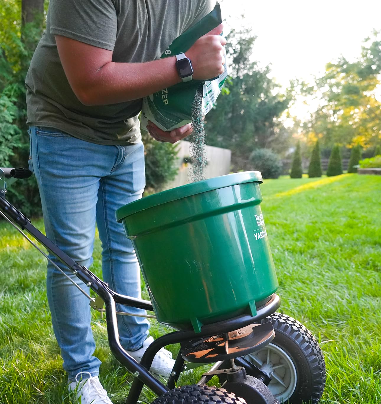 Granules demonstrating quick- and slow-release nitrogen concept for sustained feeding.