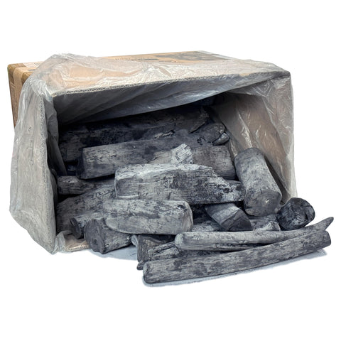The Bincho Grill binchotan charcoal bag keeps charcoal dry and ready for reuse.