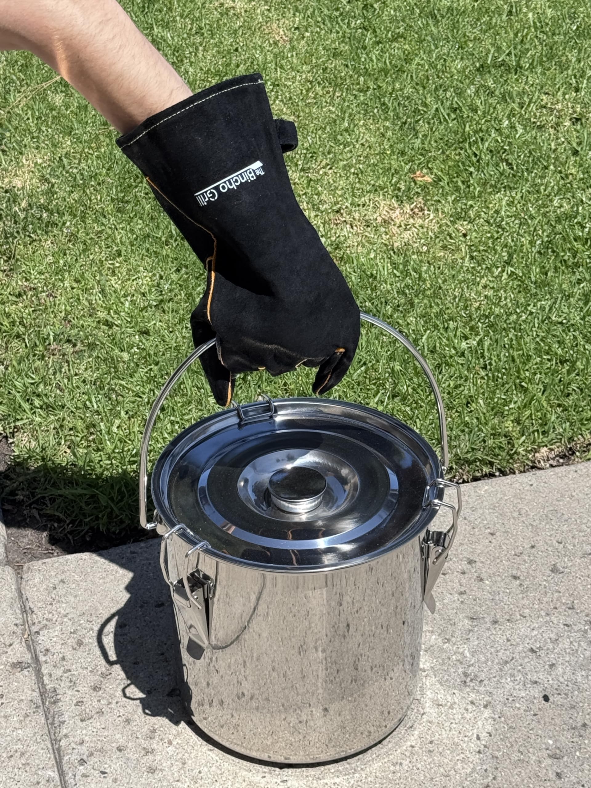 The Bincho Grill Charcoal Saver ideal for hot coals and ash collection after grilling.