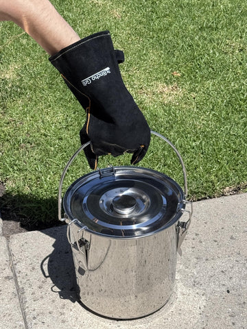 The Bincho Grill Charcoal Saver ideal for hot coals and ash collection after grilling.