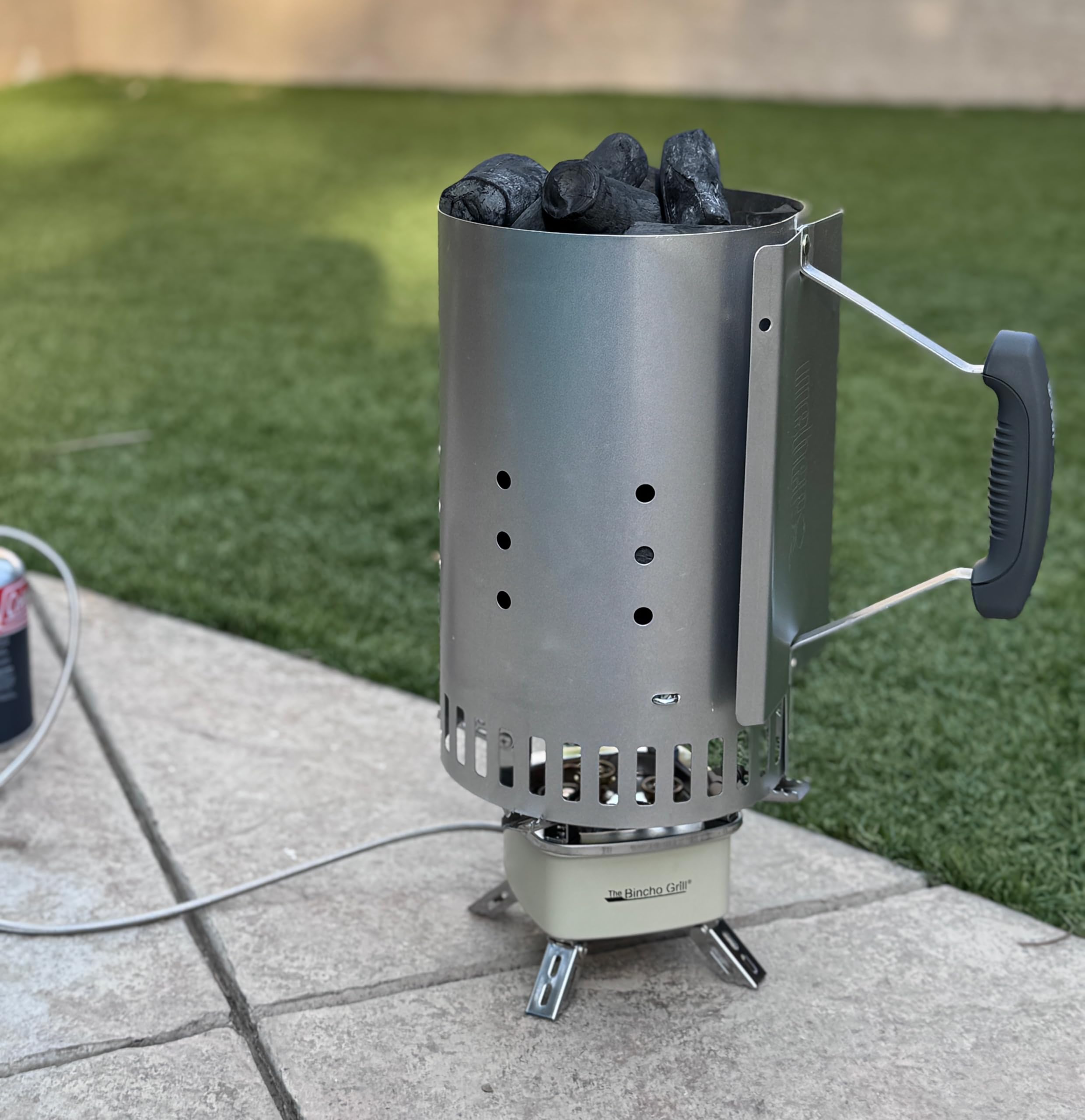 The Bincho Grill portable design suited for camping tables and tailgates
