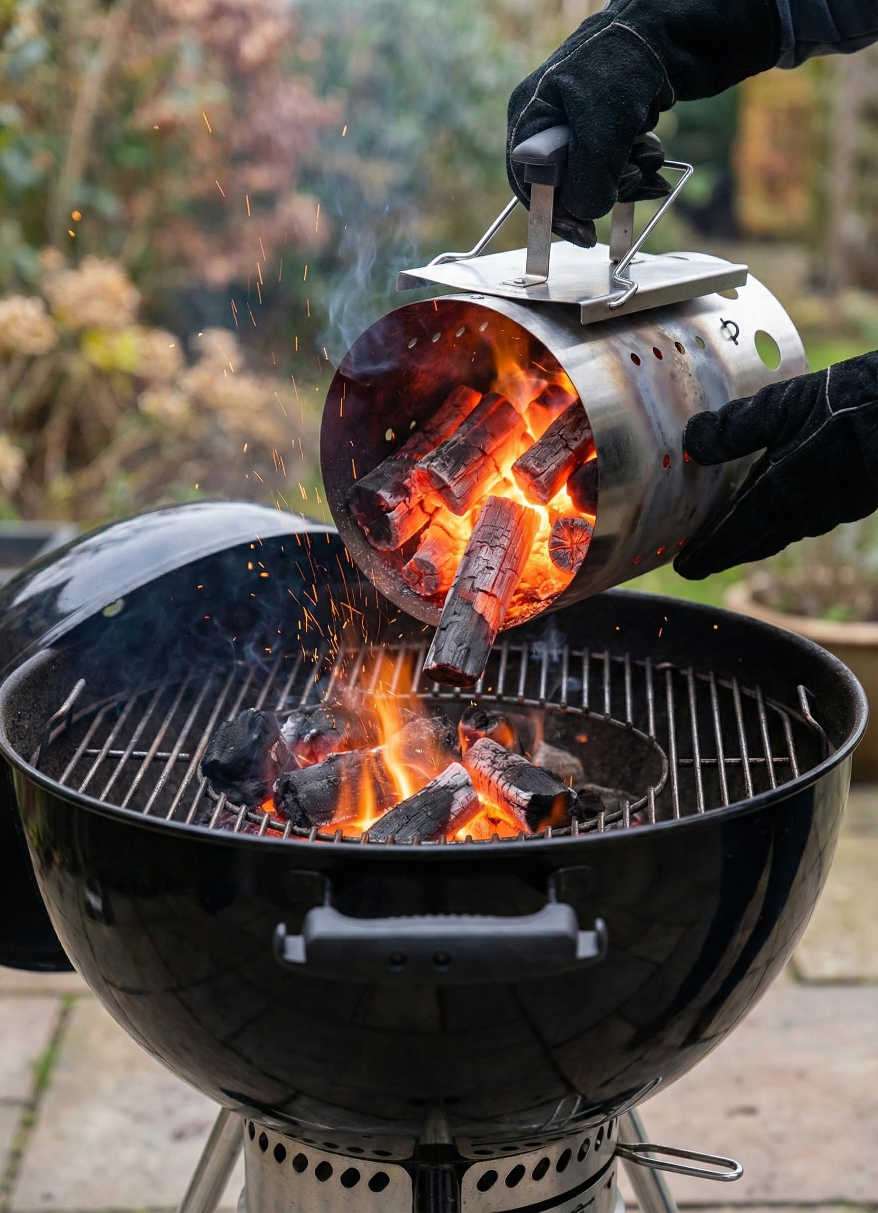Chimney starter dimensions: 7.5-inch diameter and 11-3/4-inch height for stable ignition.