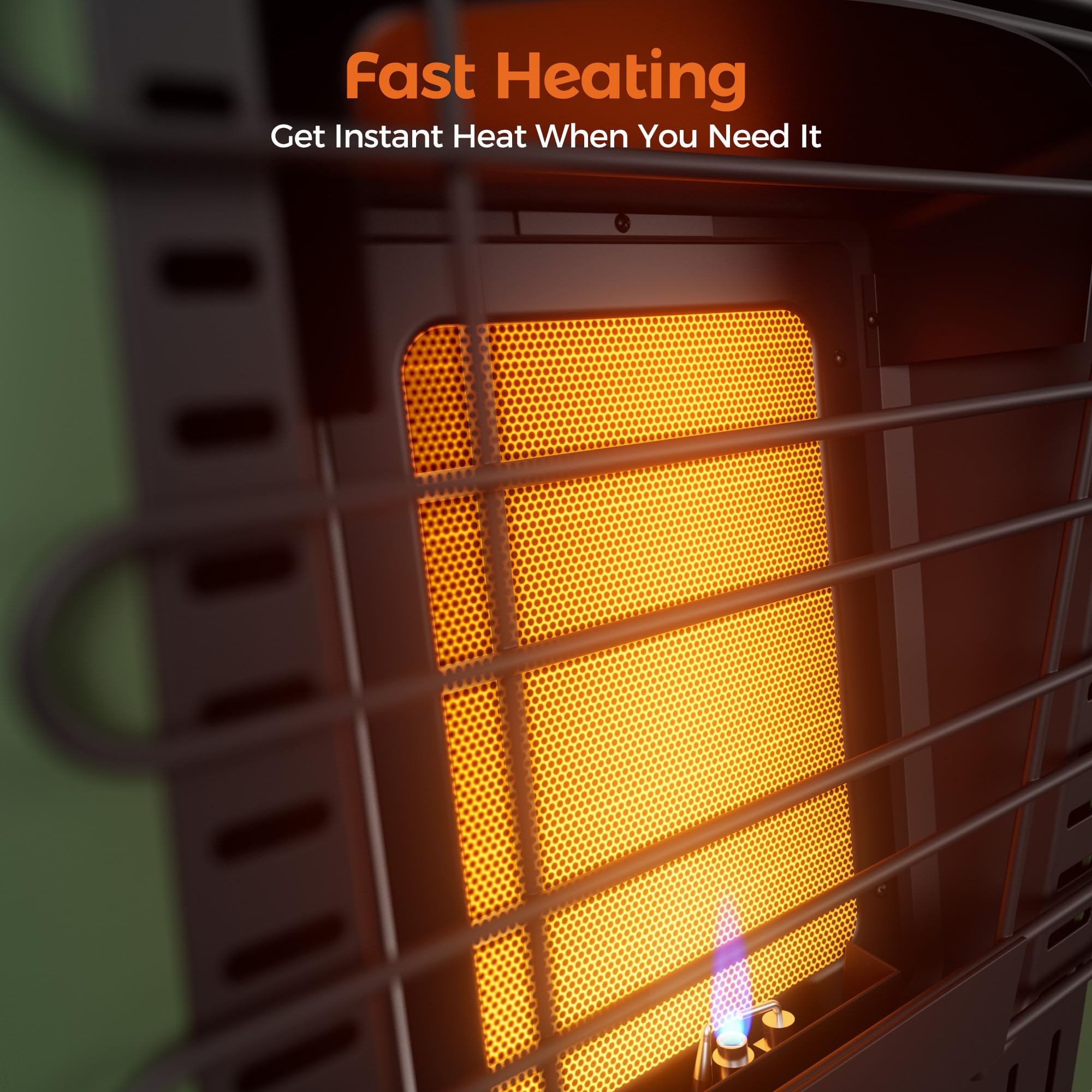 THE BOSS propane heater 3-level heat offers adjustable BTU for versatile comfort