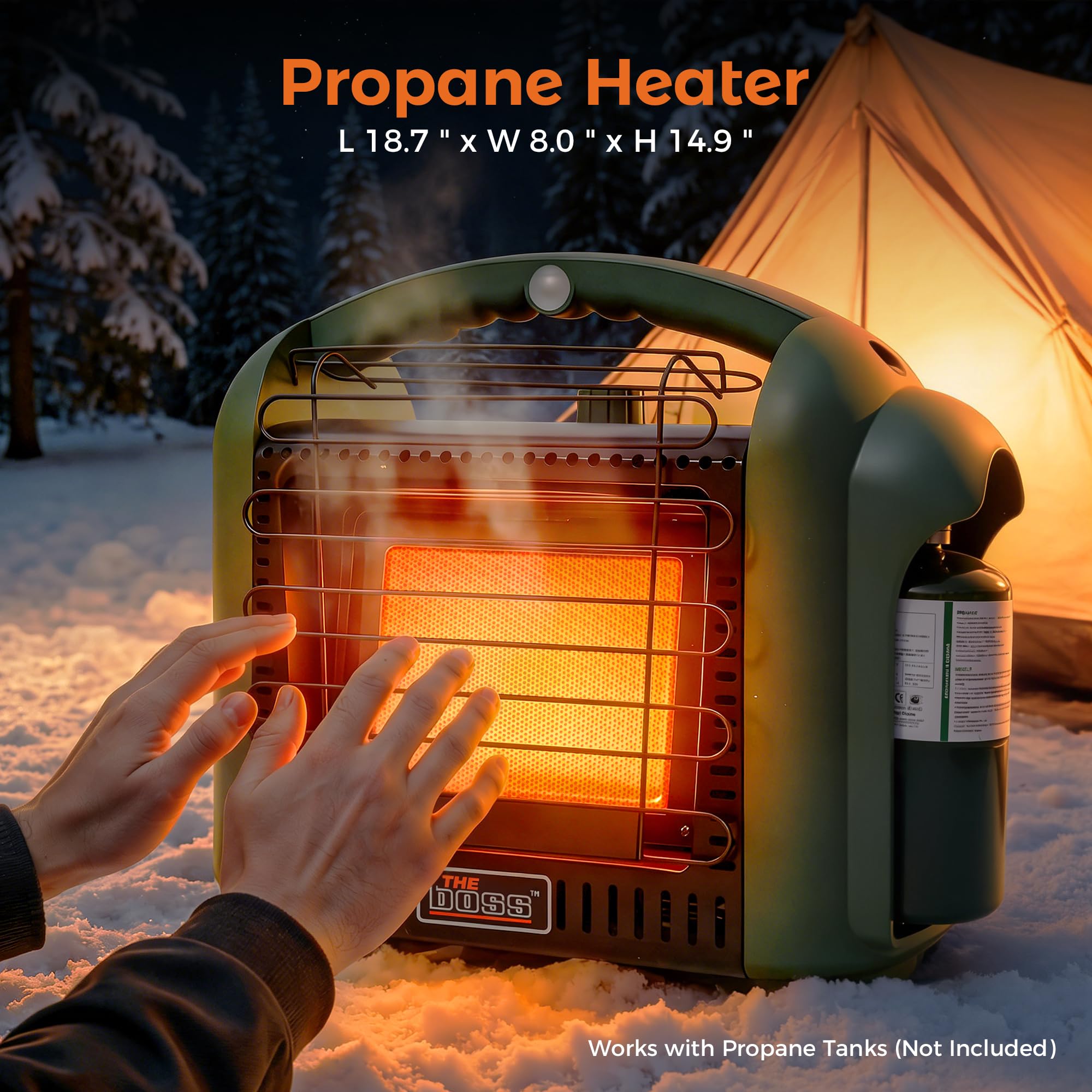 The BOSS portable-handle enables easy carrying to any outdoor spot.