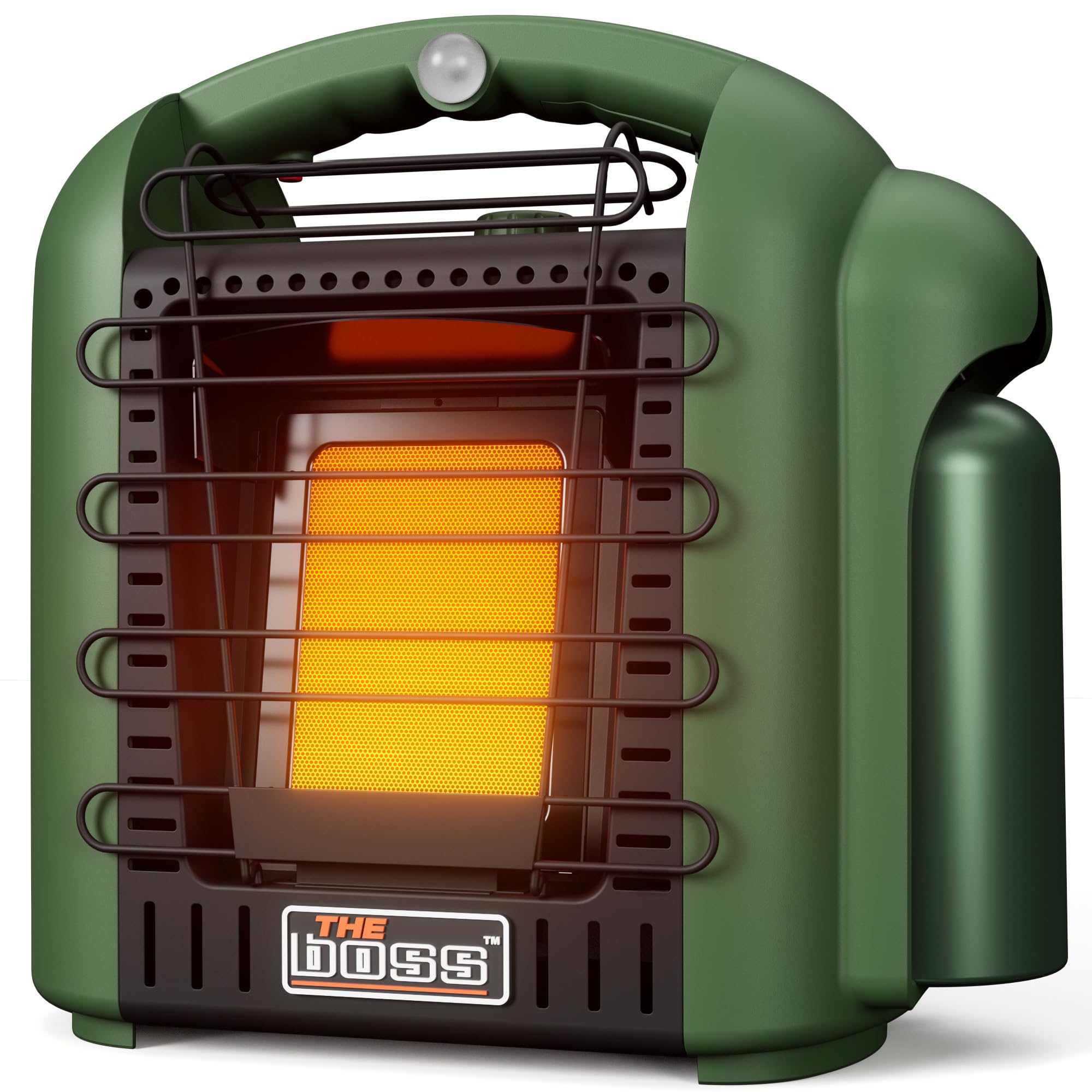 THE BOSS propane heater quick heat demonstrates rapid warmth for outdoor spaces